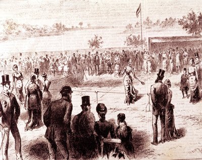 Tennis, engraving by Unknown artist