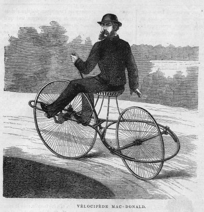 The American velocipede Mac-Donald. 1869 by Unknown artist