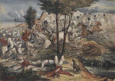 The Attack. Central India Horse by Unknown artist