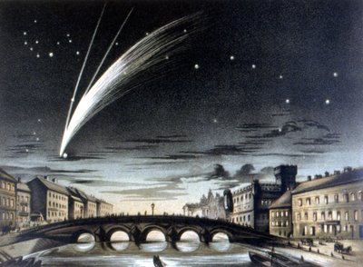 The comet Donati visible on October 5 by Unknown artist