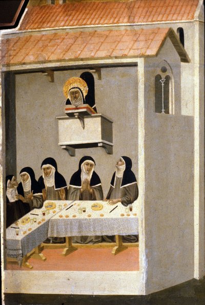 The good sisters eat fish. 13th century by Unknown artist