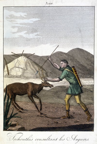 Tschutkis man consulting the auspices (Asia) by Unknown artist