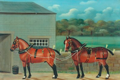 Two Horses in Harness by Unknown