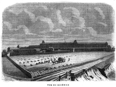 View of Bicetre near Paris in 1858. by Unknown artist