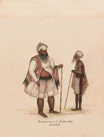 Zemendars of Jullundur District, circa 1850 by Unknown