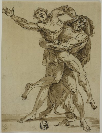 Hercules and Antaeus by Unknown Italian