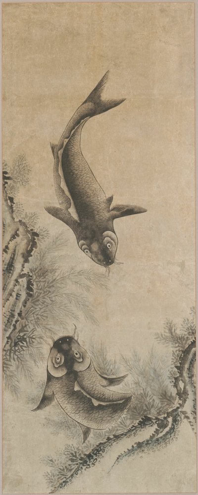 A Pair of Carp by Unknown artist
