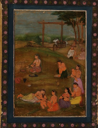 A Village Scene by Unknown artist
