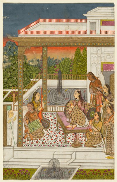 A Princess with Attendants on a Terrace by Unknown artist
