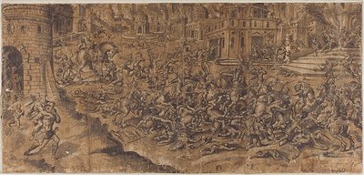 Aeneas Leaving the Burning City of Troy by Unknown artist