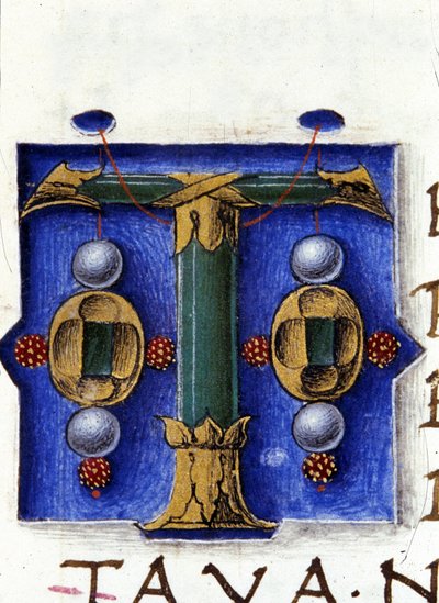 Alphabet: miniaturized letter T by Unknown artist
