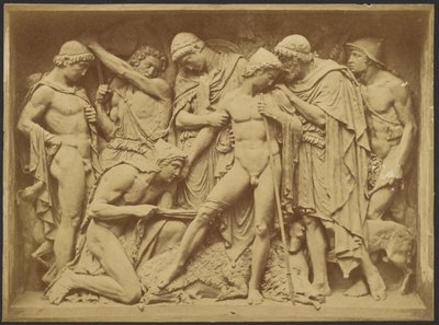 Bas Relief of Men and Dead Boar by Unknown artist