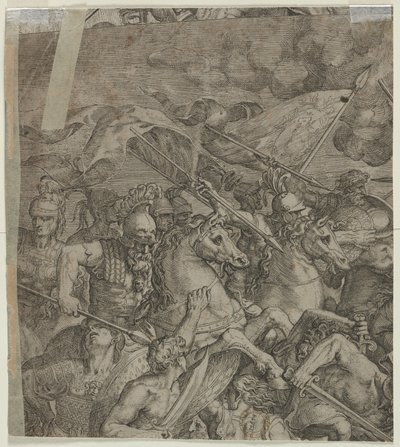 Battle of the Milvian Bridge (fragment) (verso) by Unknown artist