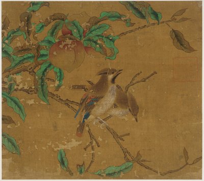 Birds and Peaches by Unknown artist