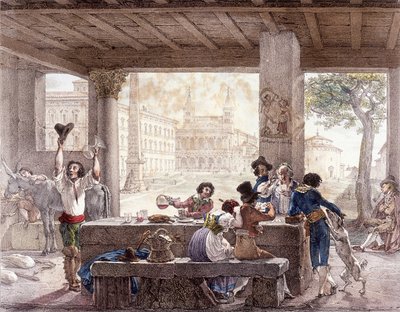 Bistro in Rome Around 1820 by Unknown artist