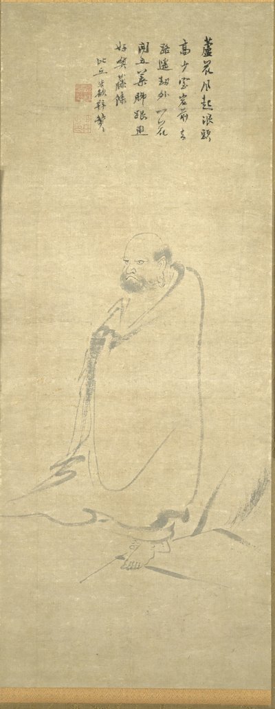 Bodhidharma Crossing the Yangzi on a Reed by Unknown artist