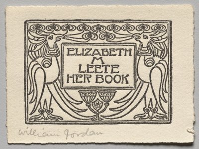 Bookplate: Elizabeth M. Leete by Unknown artist