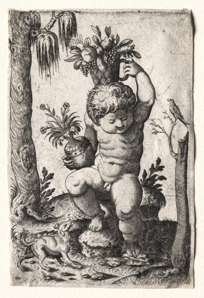 Boy with Fruit Basket by Unknown artist