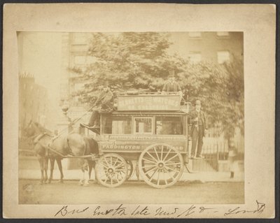 Bus, Euston Road, London by Unknown artist