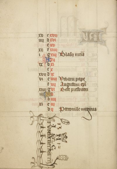 Calendar Page by Unknown artist
