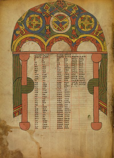 Canon Table Page by Unknown artist