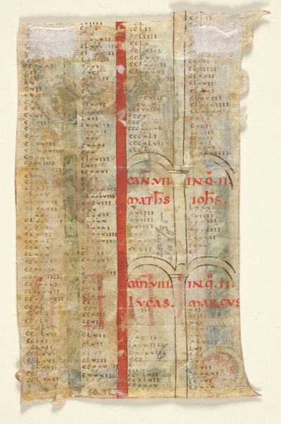Canon Tables (verso) by Unknown artist