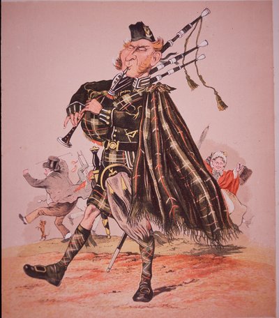 Caricature of Highland Piper by Unknown artist