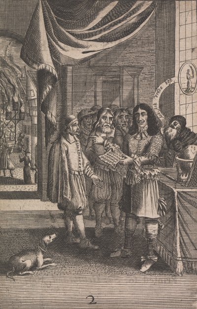 Cartoon showing Charles II and the Fire by Unknown artist