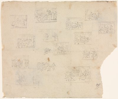 Compositional Sketches after Raphael and other artists by Unknown artist
