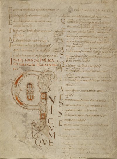 Decorated Initial Q by Unknown artist