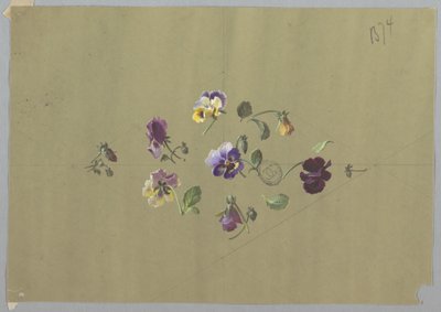 Design for Wallpaper and Textiles: Flowers by Unknown artist