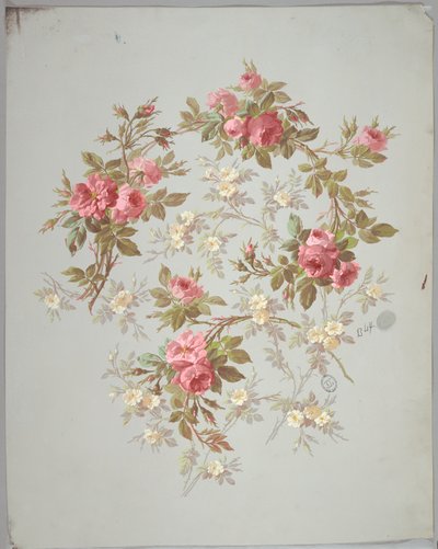 Design for Wallpaper and Textiles: Flowers by Unknown artist