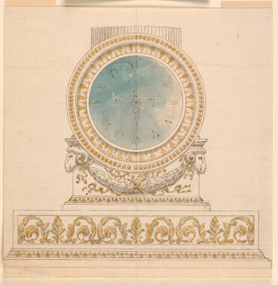 Design for a Clock by Unknown artist