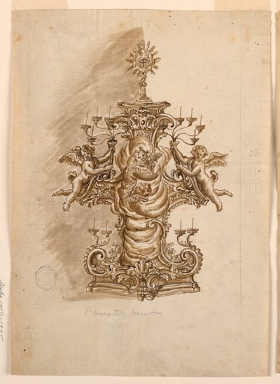 Design for a Monstrance by Unknown artist