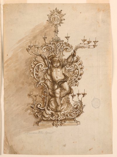 Design for a Monstrance by Unknown artist