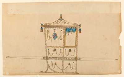 Design for a Sedan Chair by Unknown artist