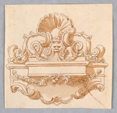 Design for a Wall Fountain by Unknown artist