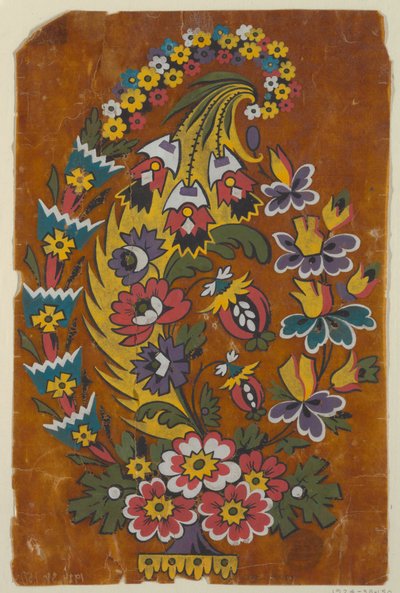 Design for a Woven Fabric Motif by Unknown artist