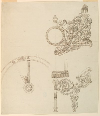 Designs for Parts of a Coach by Unknown artist