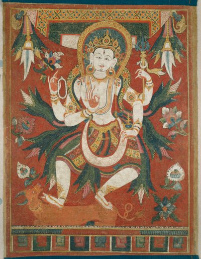 Double-Sided Painted Banner with God Shiva by Unknown artist