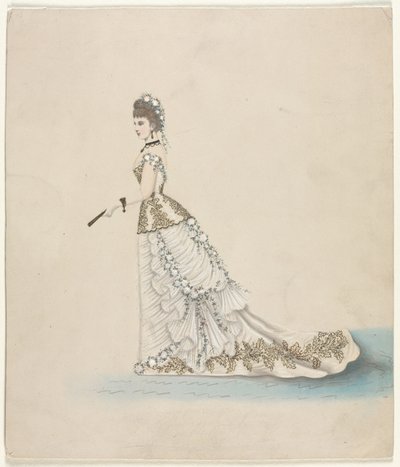 Fashion Study (Designed for Worth) by Unknown artist