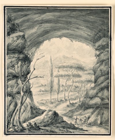 Figures on a Rocky Pass by Unknown artist