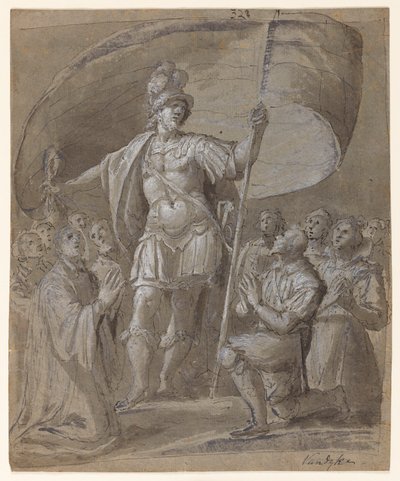 Figures Paying Homage to a Knight by Unknown artist