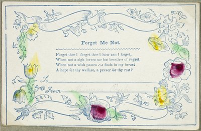 Forget Me Not (valentine) by Unknown artist