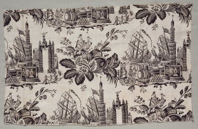 Fragment of Woodblock Printed Cotton by Unknown artist