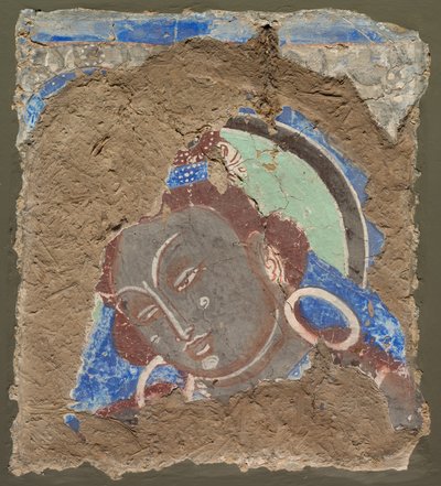 Fragment with a Head of Bodhisattva by Unknown artist