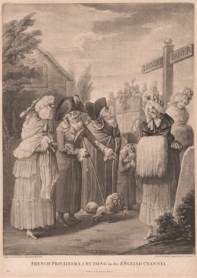 French Privateers, Cruising in the English Channel by Unknown artist