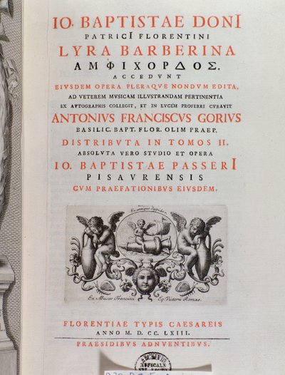 Frontispiece of The Lyra Barberina by Unknown artist