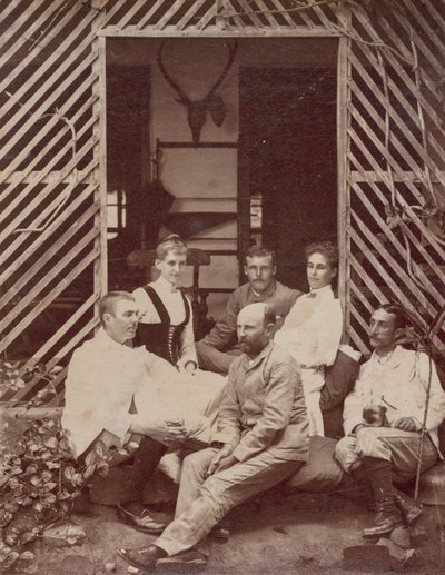 Group Taken at Nortekande Bungalow by Unknown artist