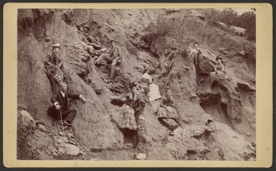 [Group Posed on Hillside] by Unknown artist